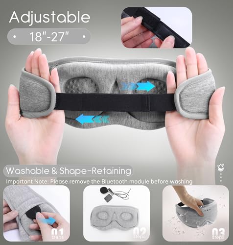 Sleep Mask with Headphones Bluetooth 5.4