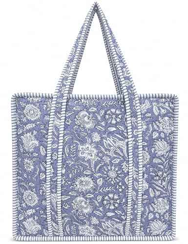 100% Cotton Quilted Tote Bag For Women