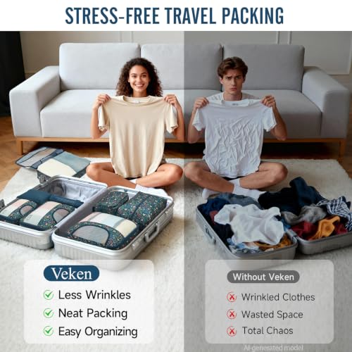10 Set Packing Cubes for Travel Essentials (99 Count)