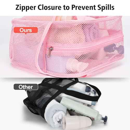 Mesh Shower Caddy Portable with Zipper