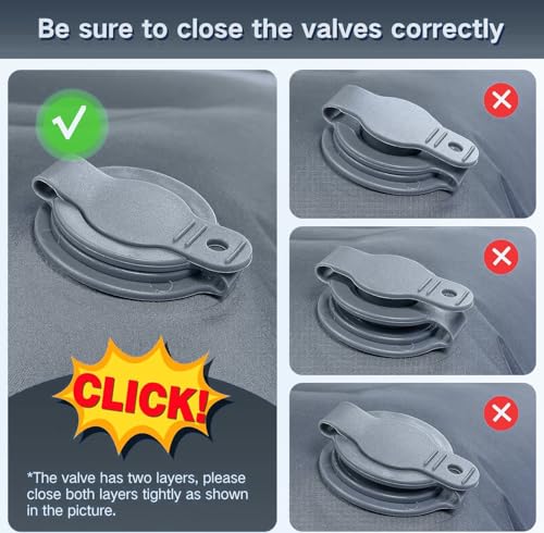 Double Sleeping Pad Camping with Pillow & Built