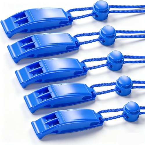 5 Pack Whistle Emergency Safety with Lanyards