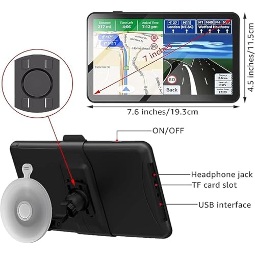 2025 Car GPS Navigator 2.5D Touchscreen 7inch Car GPS