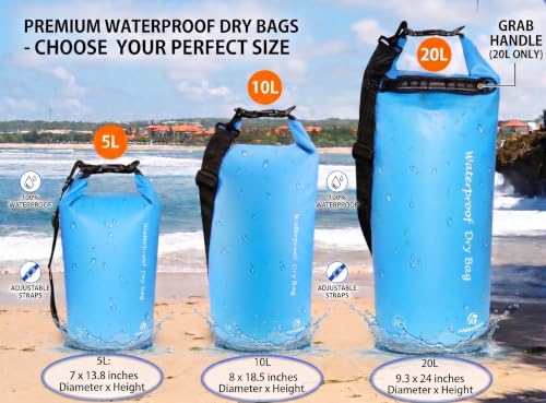 Waterproof Dry Bag with Double Zip (3 Count)