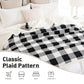 Sherpa Fleece Throw Blanket 60" x 80" Reversible Plush Fluffy Large Big Blanket Lattice Flannel Blankets for All Season Use