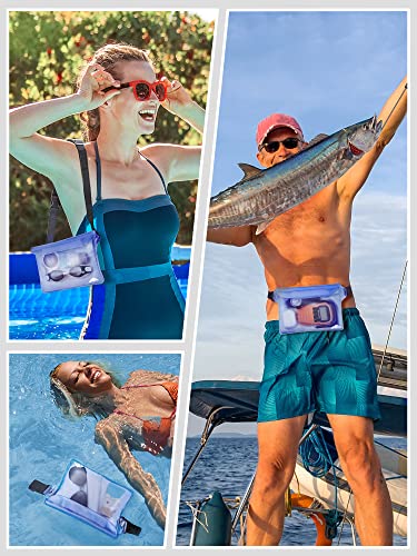 2 Pack Waterproof Fanny Pack Pouch Dry Bag for Phone Passport Purse (2 Count)