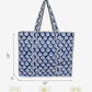 100% Cotton Quilted Tote Bag For Women