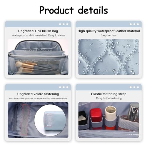 Travel Makeup Bag Cosmetic Bags for Women (3 Count)