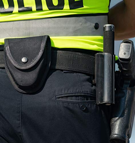 Duty Belt w Hook Lining 4 Keepers Police Law Enforcement Correctional Officer Security Black Nylon Outer Inner Belt XXL