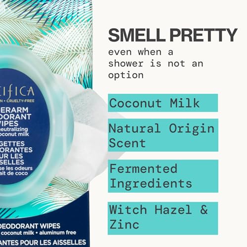 Beauty Coconut Milk & Essential Oils Underarm Deodorant Wipes (60 Count)