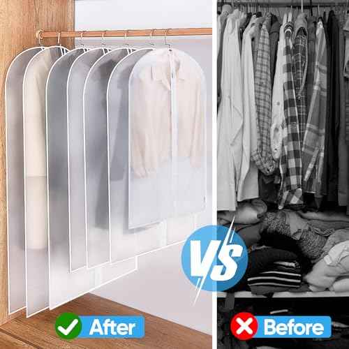 6PK Garment Bags for Hanging Clothes (6 Count)