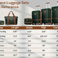 Joyway Luggage Set 3 Piece Suitcase Sets with Spinner Wheel,Hardside Expandable Travel Laggage with TSA Lock (13/20/24/28 Green brown