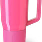 BrüMate Müv - 25oz 100% Leak Proof Insulated Coffee Mug with Handle & Lid - Stainless Steel Coffee Travel Mug - Double Walled Coffee Cup (Neon Pink)