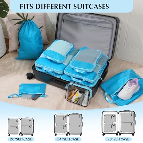 Compression Packing Cubes for Travel (10 Count)
