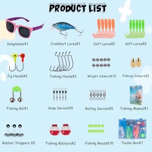 Kids Fishing Pole 2 Set (2 Count)