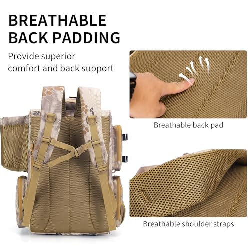 Fishing Tackle Backpack with Rod Holders