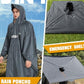 Hooded Rain Poncho for Adult Waterproof Lightweight Raincoat