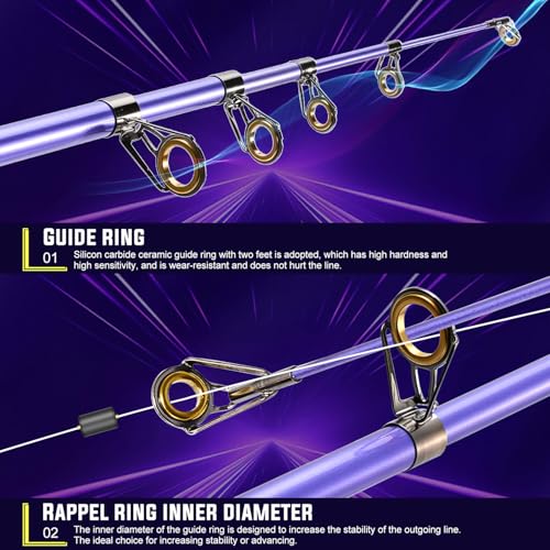 Portable Telescopic Fishing Rod with Carbon Fiber Material and Precision Carved Reel Seat