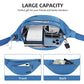 Large Blue Crossbody Fanny Pack for Women Men Belt Bag Fit All Phones