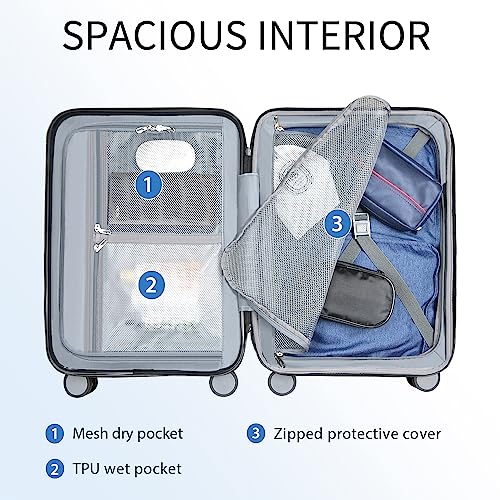 Carry On Luggage Suitcase Rolling Luggage