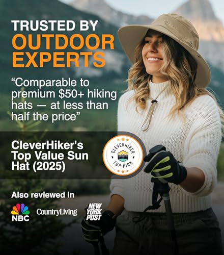 Safari Hat for Men Sun Hats for Women UV Protection UPF 50+ Fishing