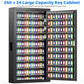 250 Keys Key Lock Box Wall Mount with Additional 24 Side Hooks and Key Tags