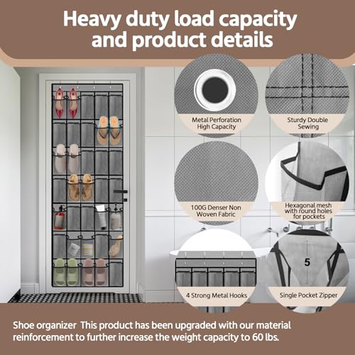 35 Pocket Over the Door Shoe Organizer (35 Count)