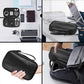 PU Leather Cable Organizer Double Layer Travel Pouch