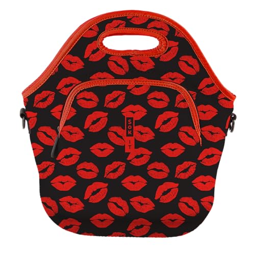 LunchTote Zippered Bag Insulated Neoprene Caddy (XOXO / X-Large 6.5 Quart Lunch Tote)
