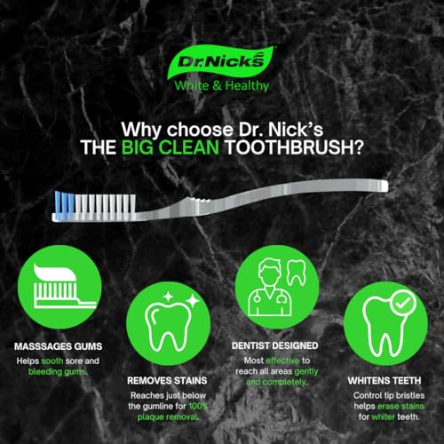 Dr. Nicks White & Healthy The Big Clean Toothbrush Medium Soft
