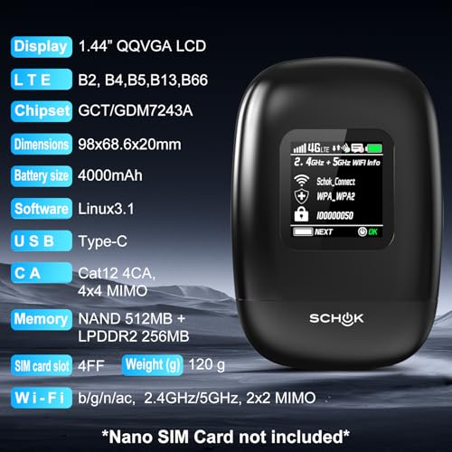 4G LTE Portable WiFi