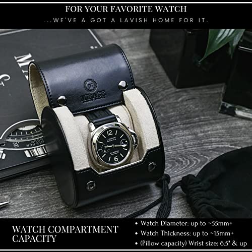 Watch Travel Case for Men Watch Roll for Travel Organizer and Display Watch Case (33 Count)