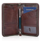 Polare Leather Passport Holder Travel Document Organizer Ticket Holder Case