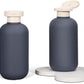 ASEVAT 6.7oz Refillable Plastic Travel Shampoo Bottles, Empty Travel Shampoo and Conditioner Bottles Reusable, Travel Size Shampoo Bottle, Hand Soap Dispenser for Vacation,Gym, Home(Grey)