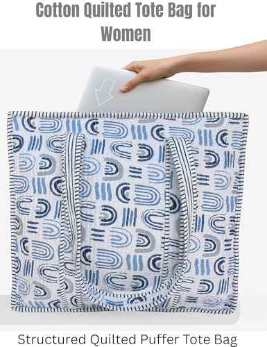 100% Cotton Quilted Tote Bag For Women