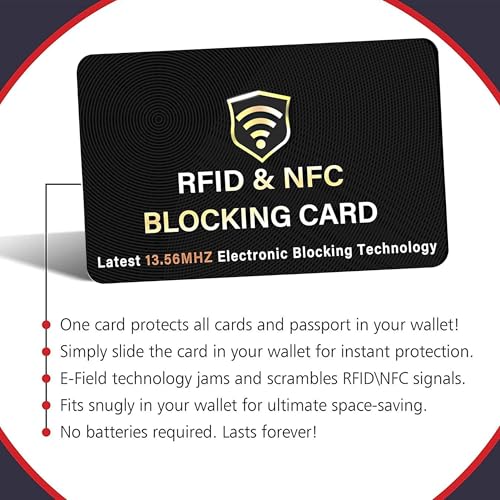 4 Pack RFID Blocking Card for Credit Debit ID Card (4 Count)