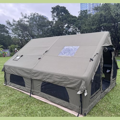 Luxury Inflatable Canvas Tent for Camping with Stove Jack