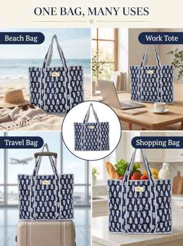 100% Cotton Quilted Tote Bag For Women