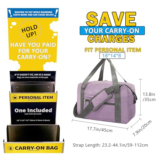 For Spirit Airlines Personal Item Bag 18x14x8 in Underseat Carry