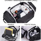 Gym Duffle Bag Backpack Waterproof Sports Duffel Bags Travel Weekender Bag for Men Women Overnight Bag with Shoes Compartment Grey - Roamly