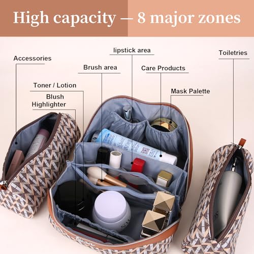 Travel Makeup Bags for Women (3 Count)