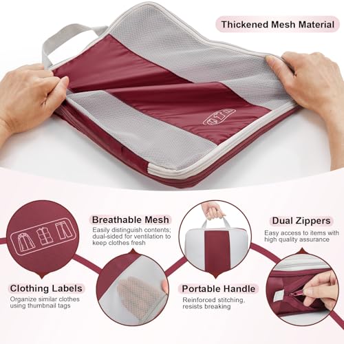 10 Set Compression Packing Cubes for Travel Essentials (10 Count)