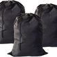 Extra Large Laundry Bag 3 Pack, Black, Travel Laundry Bags with Drawstring Closure, 30"x40", for college, dorm and apartment dwellers (3PCS Black)