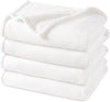 PHF Ultra Soft Fleece Blanket Queen Size, No Shed No Pilling Luxury Plush Cozy 300GSM Lightweight Blanket for Bed, Couch, Chair, Sofa Suitable for All Season, 90" x 90", White