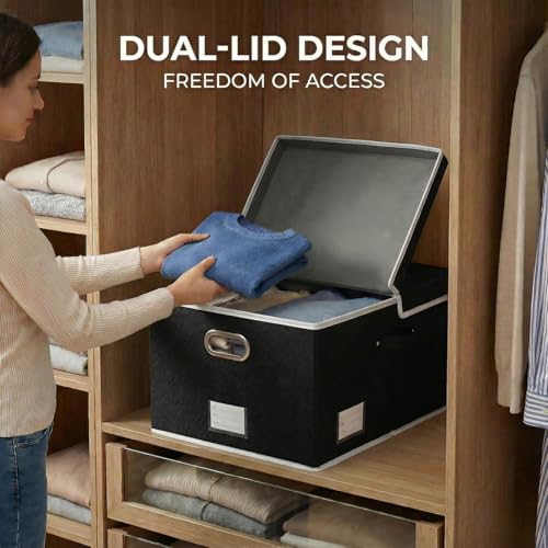 Storage Boxes with Lids [3 (3 Count)