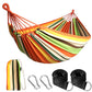 Cotton Camping Hammock Portable with Tree Straps Holds 660lbs