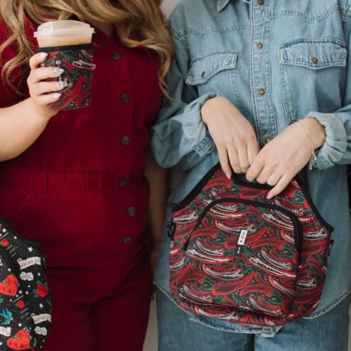 LunchTote Zippered Bag Insulated Neoprene Caddy (Hot Stuff / X-Large 6.5 Quart Lunch Tote)