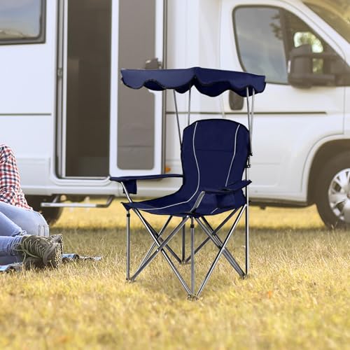 Camping Chair with Canopy Shade