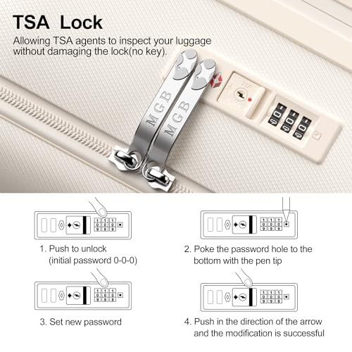 24 Inch Expandable Checked Luggage Hard Shell Suitcase
