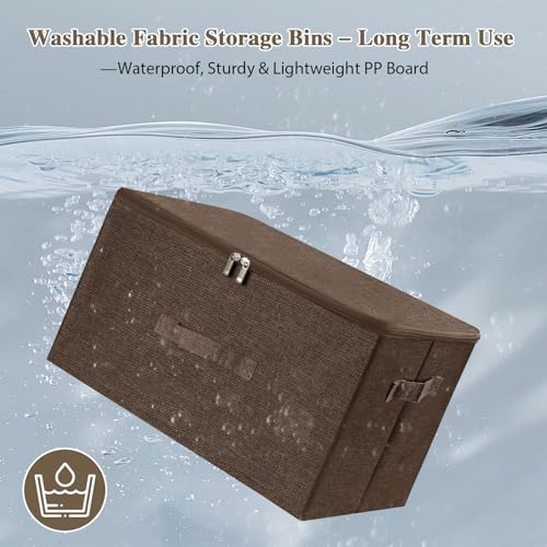 Fabric Storage Bins with Zipper Lids (3 Count)